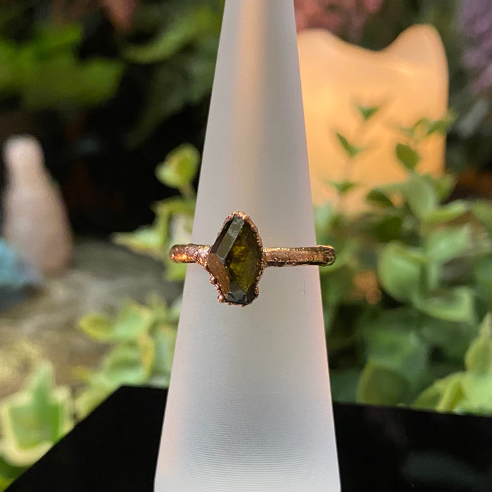 Epidote Crystal Relic Ring
