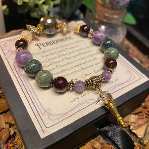 Goddess Persephone crystal bead bracelet