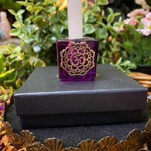 Load image into Gallery viewer, Purple Chakra wish candle holder