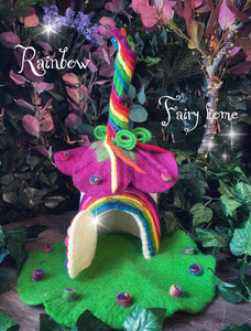 Rainbow - Felt fairy home