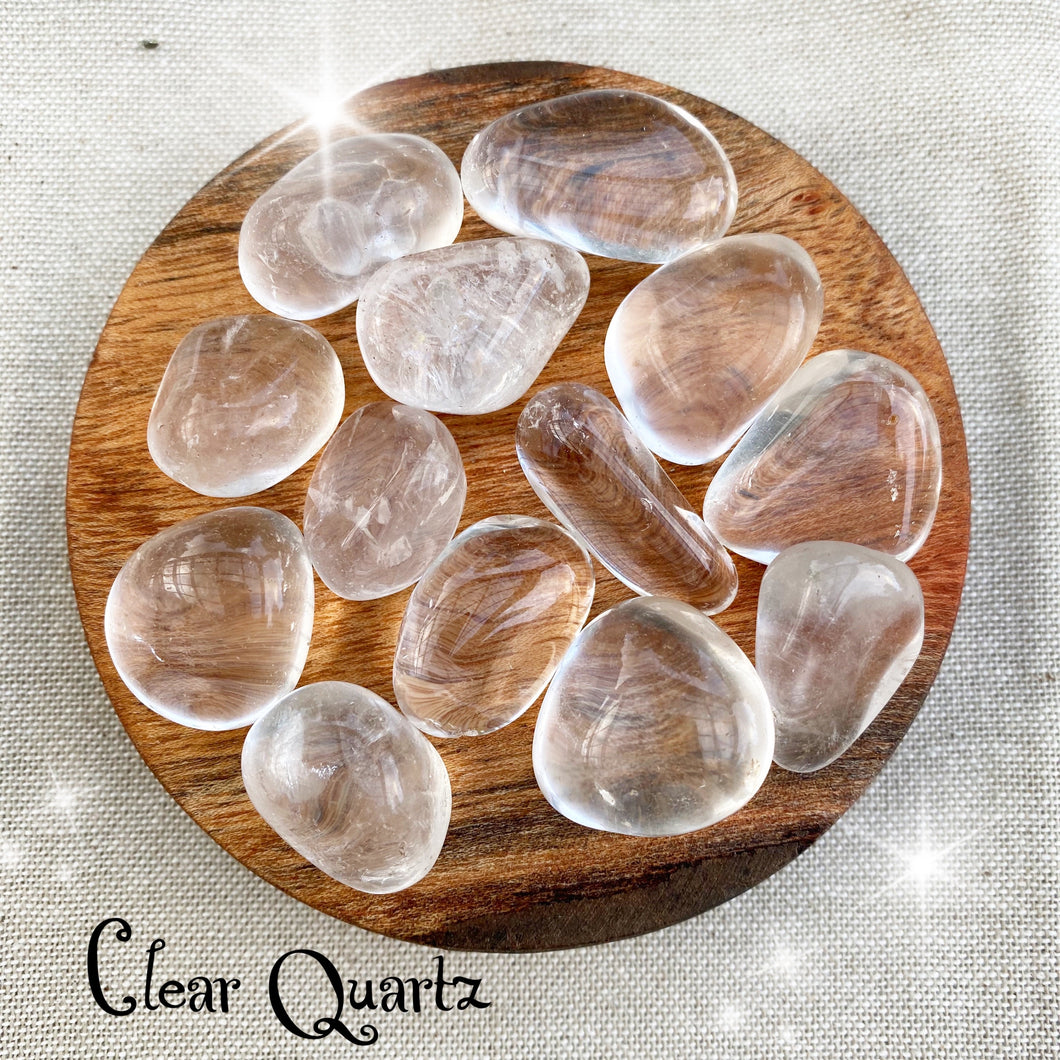 Clear Quartz tumbled stone