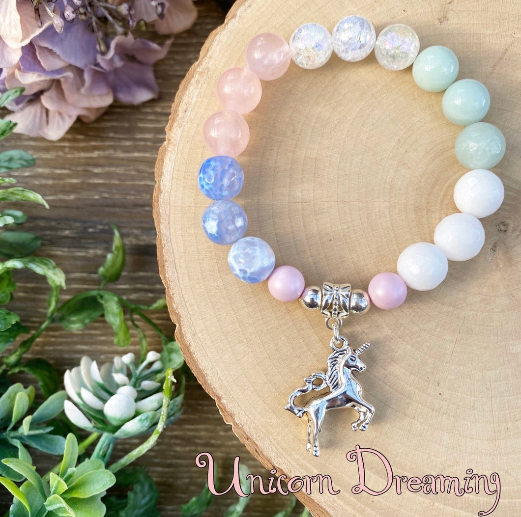 Unicorn Dreaming - Crystal bead bracelet