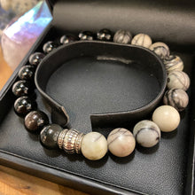Load image into Gallery viewer, Rainbow Obsidian &amp; Picasso Jasper unisex bracelet