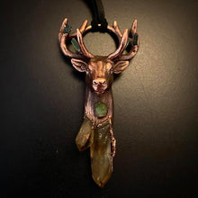 Load image into Gallery viewer, Stag Totem pendant by Soto Collective. Stag Jewellery, Stag Totem jewellery, Totem pendant, Totem jewellery, spirit animal jewellery, Patronas Pendant, Patronus Charm pendant